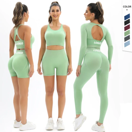 Tiktok-Amazon-New-Fashion-Trendy-2-3-4PCS-Set-Workout-Clothes-for-Women-Sexy-Seamless-Gym-Top-Yoga-Shorts-Booty-Leggings-Sporty-Outfits-Vendor-in-China